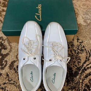 Clark’s White sneakers